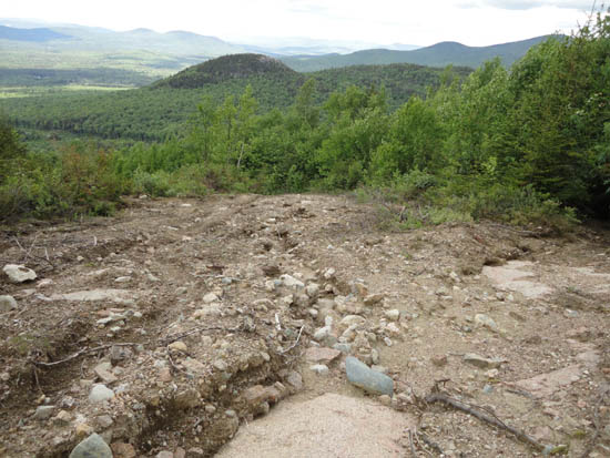 The eroded Mittersill access road, June 2011