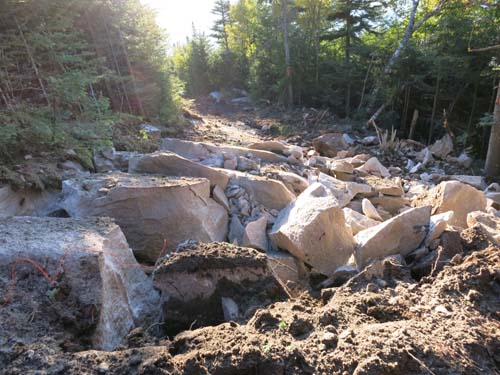 Explosives used outside the work area