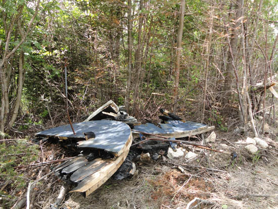 Trash at the top of the Mittersill double chairlift, June 2011