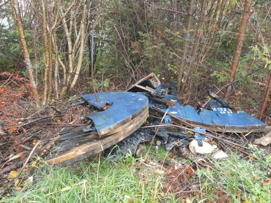 Trash at the top of the Mittersill double chairlift, October 2011