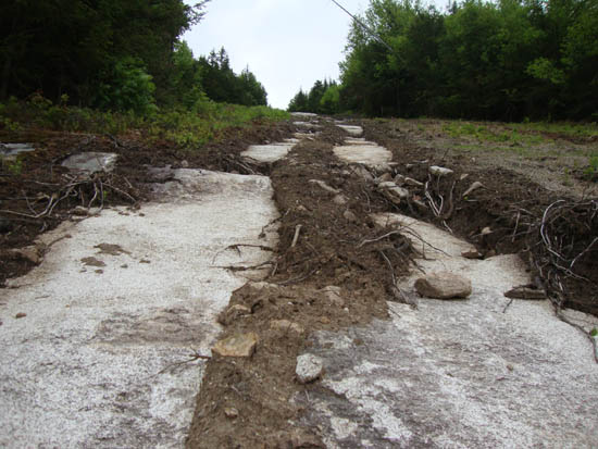 Sky Line erosion at Mittersill, May 2011