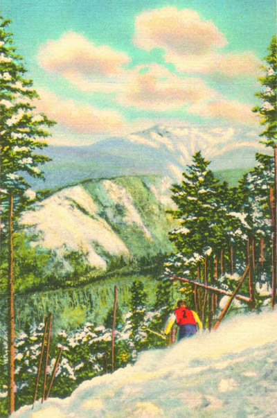 A painting of the Taft Trail from a 1937 postcard