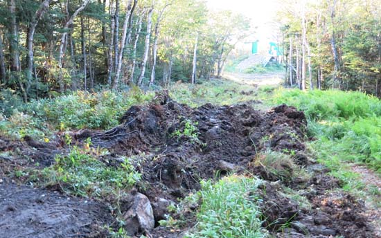 Deep ruts on the Taft Trail above the Mittersill Double Chairlift